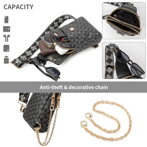 Sling Bag for Women, Crossbody Fanny Pack - Lightweight Chest Bag for Travel, Adjustable Strap & Hidden Pocket4