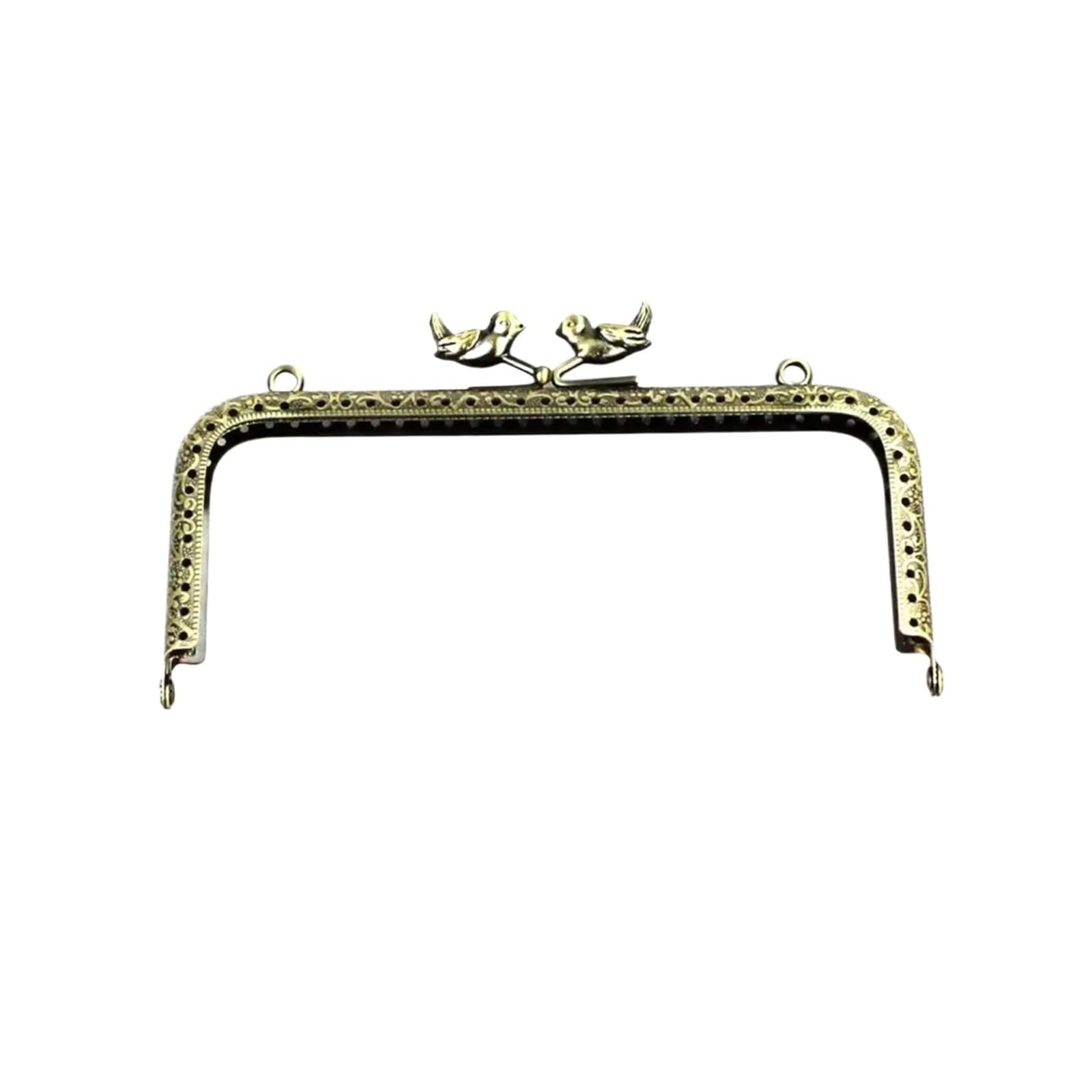 PVUVTNAHW 10Pcs/Lot 15cm Antique Bronze Square Bird Bead Metal Purse Frame Carved Kiss Clasp DIY Bag Accessory
