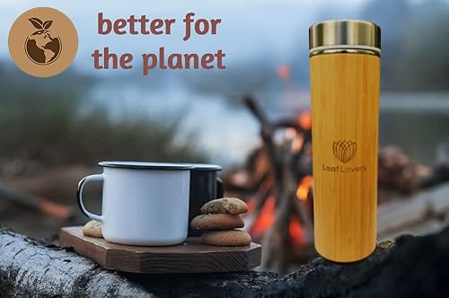 Miniatura 5 de Leaf Lovers - Botella infusora de té de 16.9fl oz, botella de té con infusores para té suelto, botella de agua con infusor de frutas, bebidas