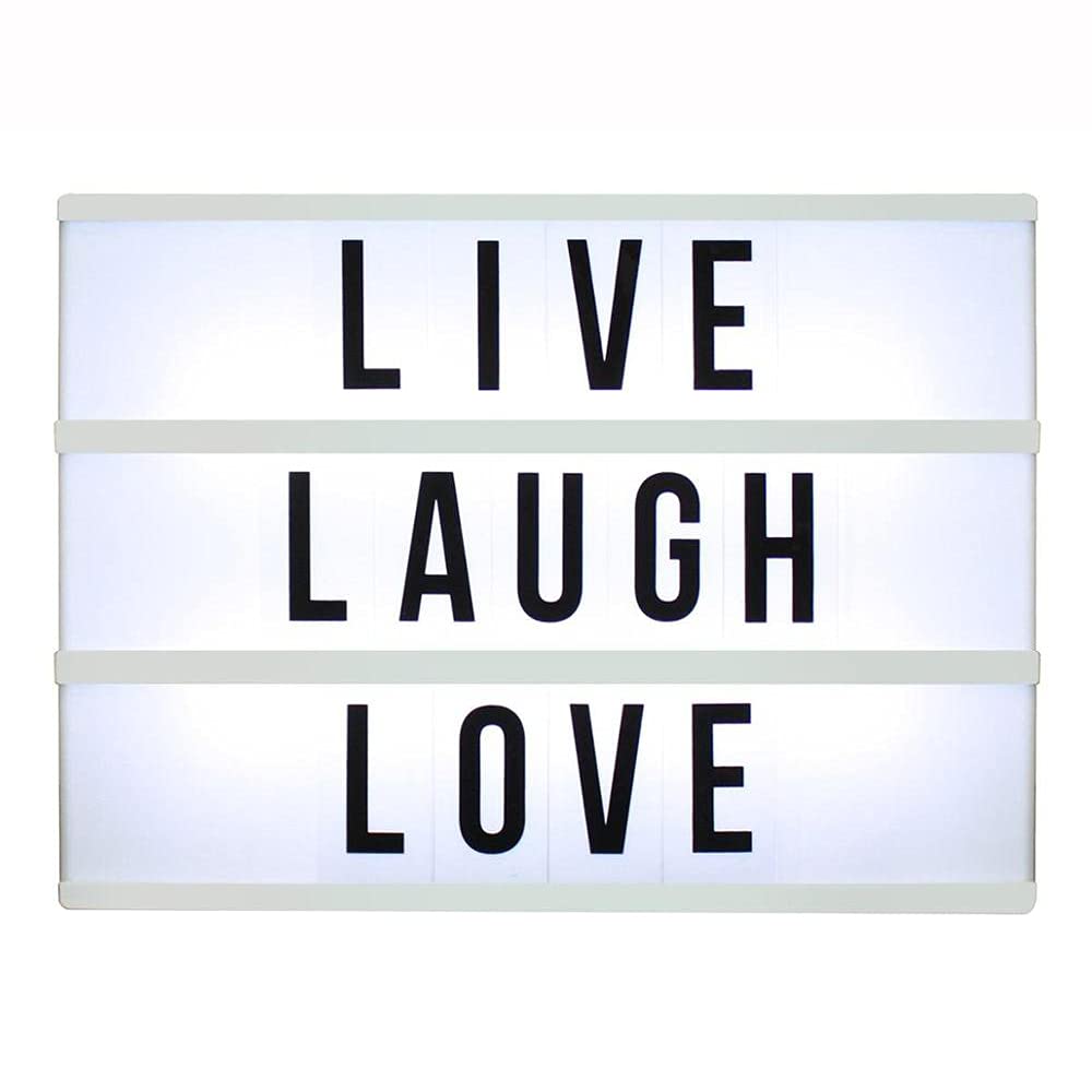 USB Cinematic Light Box with 85 Letters & Symbols - A4 Size - 30x22x4.5cm -