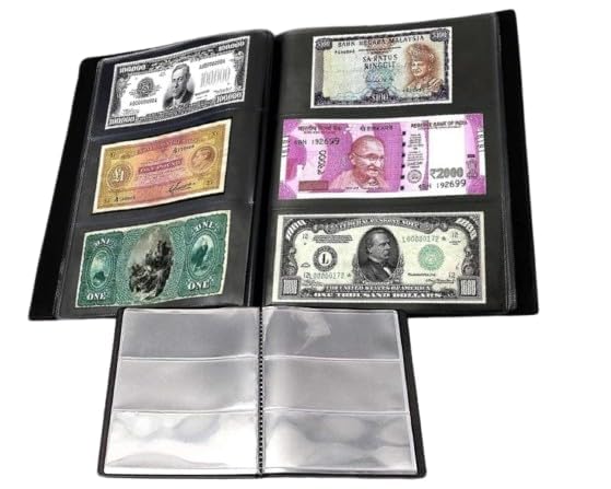HCS Large Currency Note Collection Album - 90 Pockets | Premium Black ...