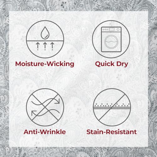 Image of Mellanni Full Sheets Set - 4 PC Iconic Collection Bedding | Hotel Luxury, Extra Soft, Cooling Bed Sheets - Wrinkle, Fade, Stain Resistant (Full, Paisley Gray)