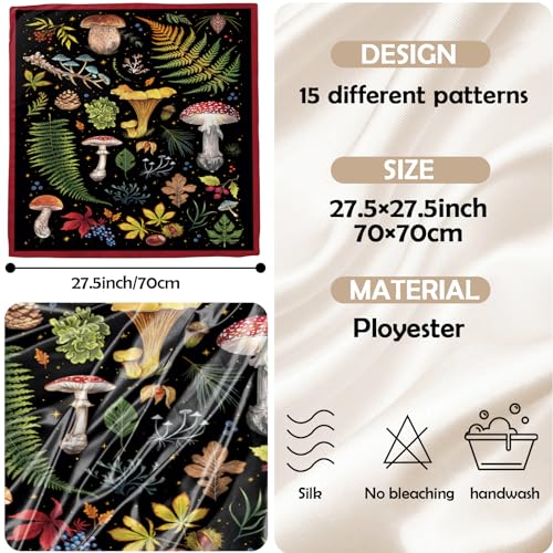 Scarf Silk Feeling Large Square Satin Head Hair Wrap Lightweight Fashion Cute Aesthetic 27.5 Inches for Women Girls2