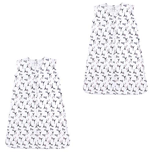 Image of Luvable Friends Unisex Baby Sleeveless Jersey Cotton Sleeping Bag, Sack, Blanket, French Poodle Jersey 2-Pack, 12-18 Months