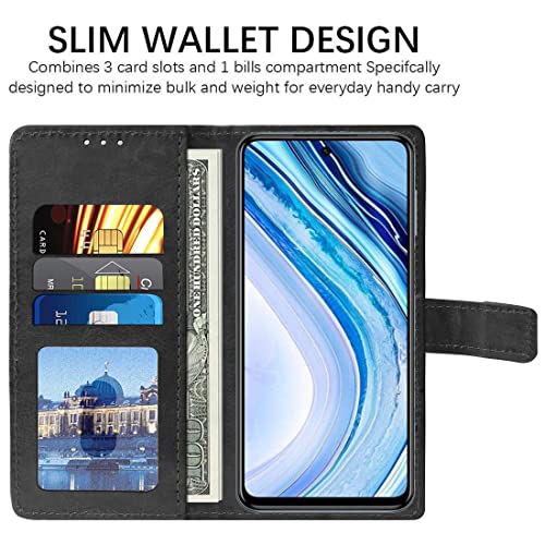 Image of Flip Cover Compatible with Mi Redmi Note 9 Pro | Premium Leather Finish | Inbuilt Pockets & Stand | Flip Cover Back Case for Mi Redmi Note 9 Pro /Note 9 Pro Max /Poco M2 Pro (Black)