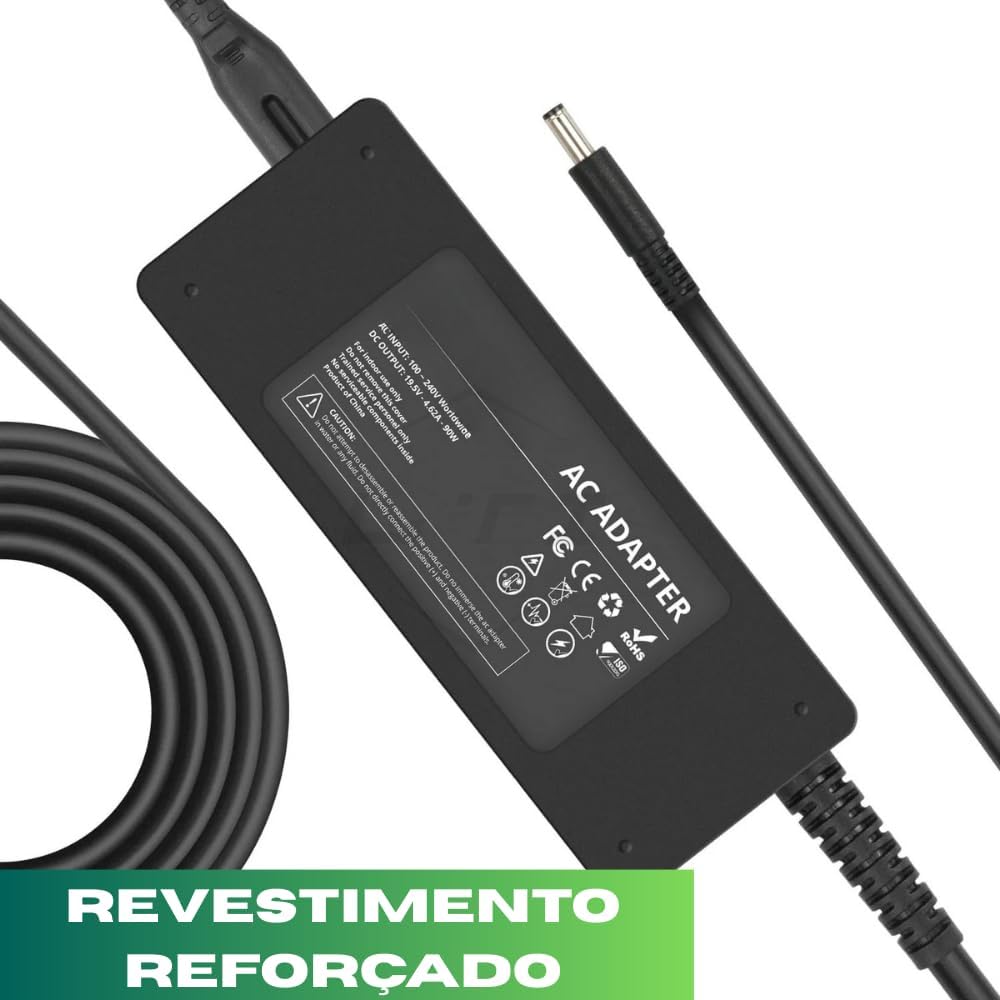 Fonte Carregador Para Notebook Dell19.5V 90W Pino 4.5mm x 3.0mm Compatível com Notebook com Dell Inspiron 11/13/14/15 Dell VOSTRO/Chromebook Com Cabo de Força Bipolar Fonte Carregador Para Notebook Dell19.5V 90W Pino 4.5mm x 3.0mm Compatível com Notebook com Dell Inspiron 11/13/14/15 Dell VOSTRO/Chromebook Com Cabo de Força Bipolar