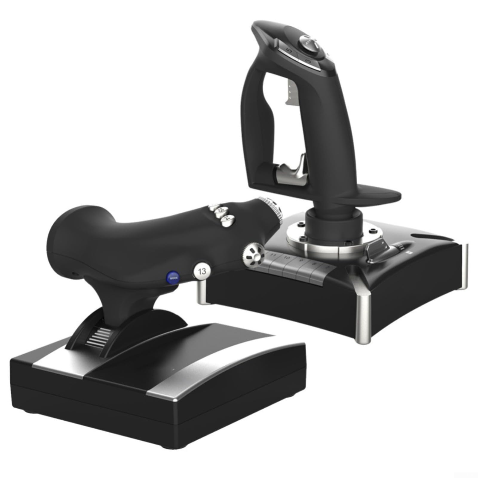 Lapiglo Controller di volo ergonomico simulato PC, e, costruzione ABS con comandi intuitivi Win10, per Compact 36x19x25cm, nero