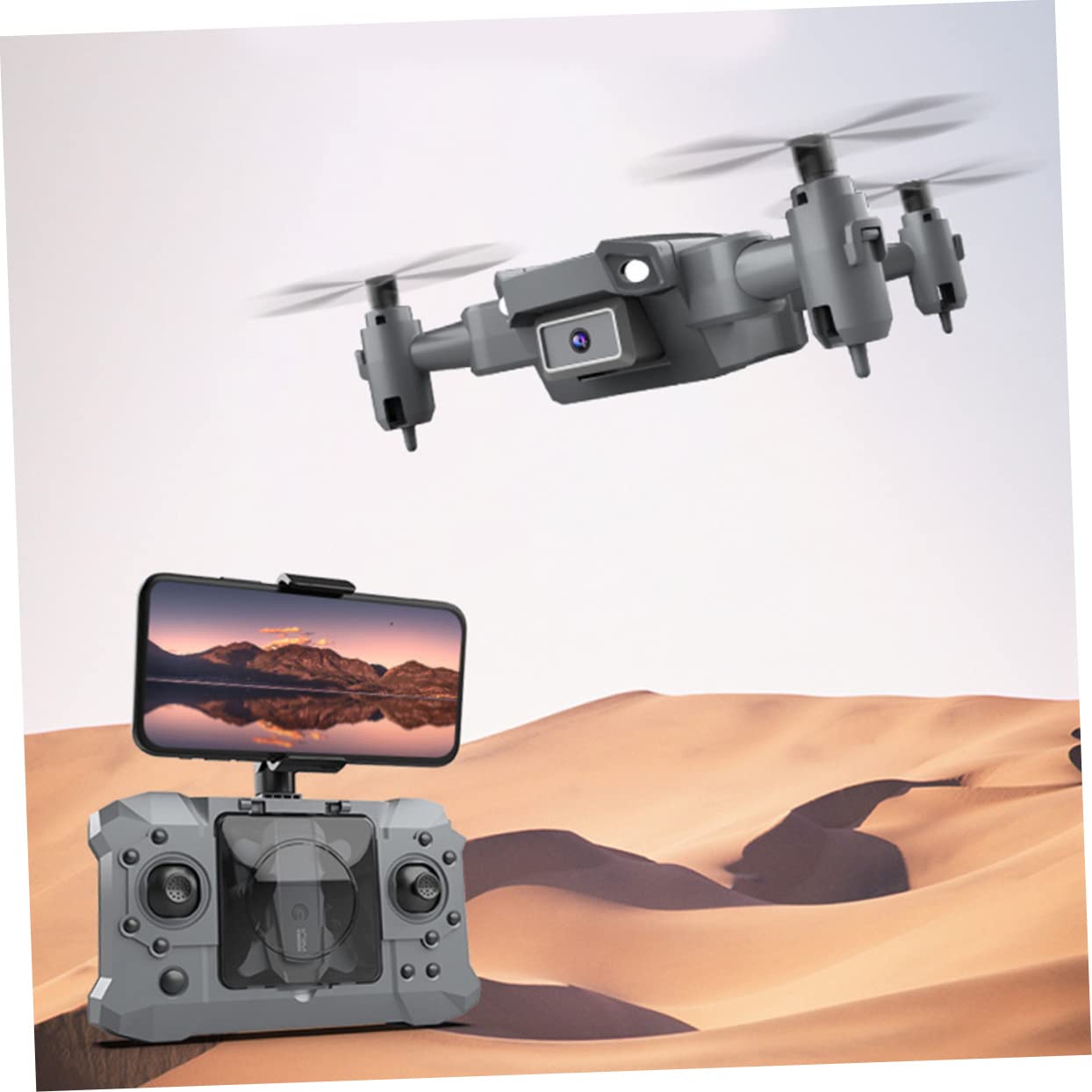Mini Drone Pieghevole Doppia Camera 4K/1080P, 6 Assi | 2, 4g 4CH, Batteria Lipo 500mAh Inclusa, Ritorno un Tasto, Angolo Lente Regolabile per Selfie e Riprese Aeree