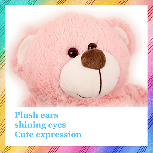 Image of Women Animal Teddy Bear Plush Backpack with Adjustable Straps (Pink Bear)