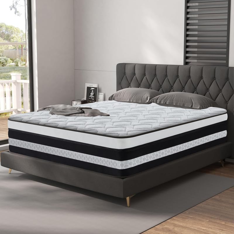 Colchón Viscoelástico 160x200 cm - Ergonómico Confort y Soporte - Multicapa Colchón Cara Verano/Invierno - Altura 28cm Firmeza Media - Transpirable y Hipoalergénico - Antiácaros - Certificado Oeko-Tex