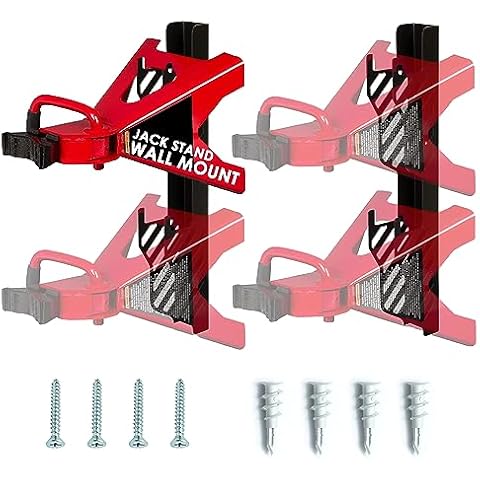 Jack Stand Wall Mount Organizer Brackets Fits 2 & 3 Ton Jack Stands (Pair) (Fits 2 & 3 Ton) Cover