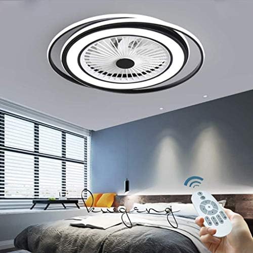 Fan Ceiling 50W LED Ceiling Light Creative Modern with Remote Control Quietly Ceiling Fan Bedroom Lamp Kids Room Living Room Ceiling Fan with Lights Fan with Remote Control Black Ceiling Lighting