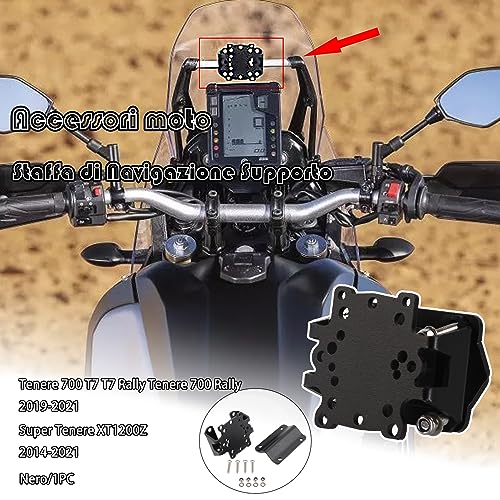 YIEBA Motorradzubehör Navigationshalterung für Tenere 700 2019-2021 T7 2019-2021 T7 Rally 2019-2021 Tenere 700 Rally 2019-2021 Super Tenere XT1200Z 2014-2021