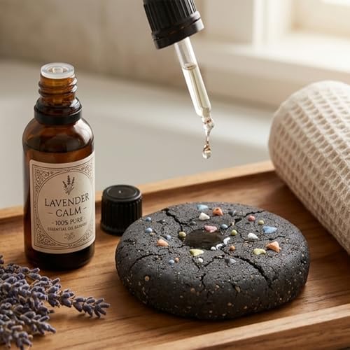 Difusor aromático eléctrico de cerámica forma galleta miniatura 4