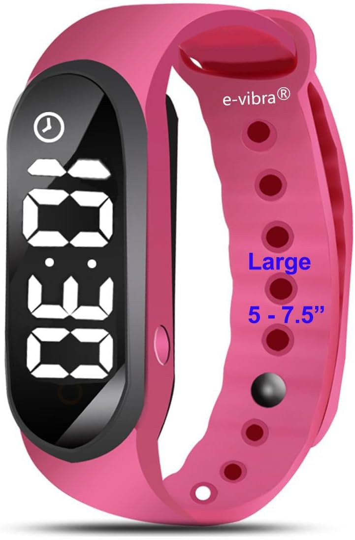 Potty Training Reminder Watch - Vibrating Alarm Watch Baby Toilet Potty Trainer Watch (Rose red)