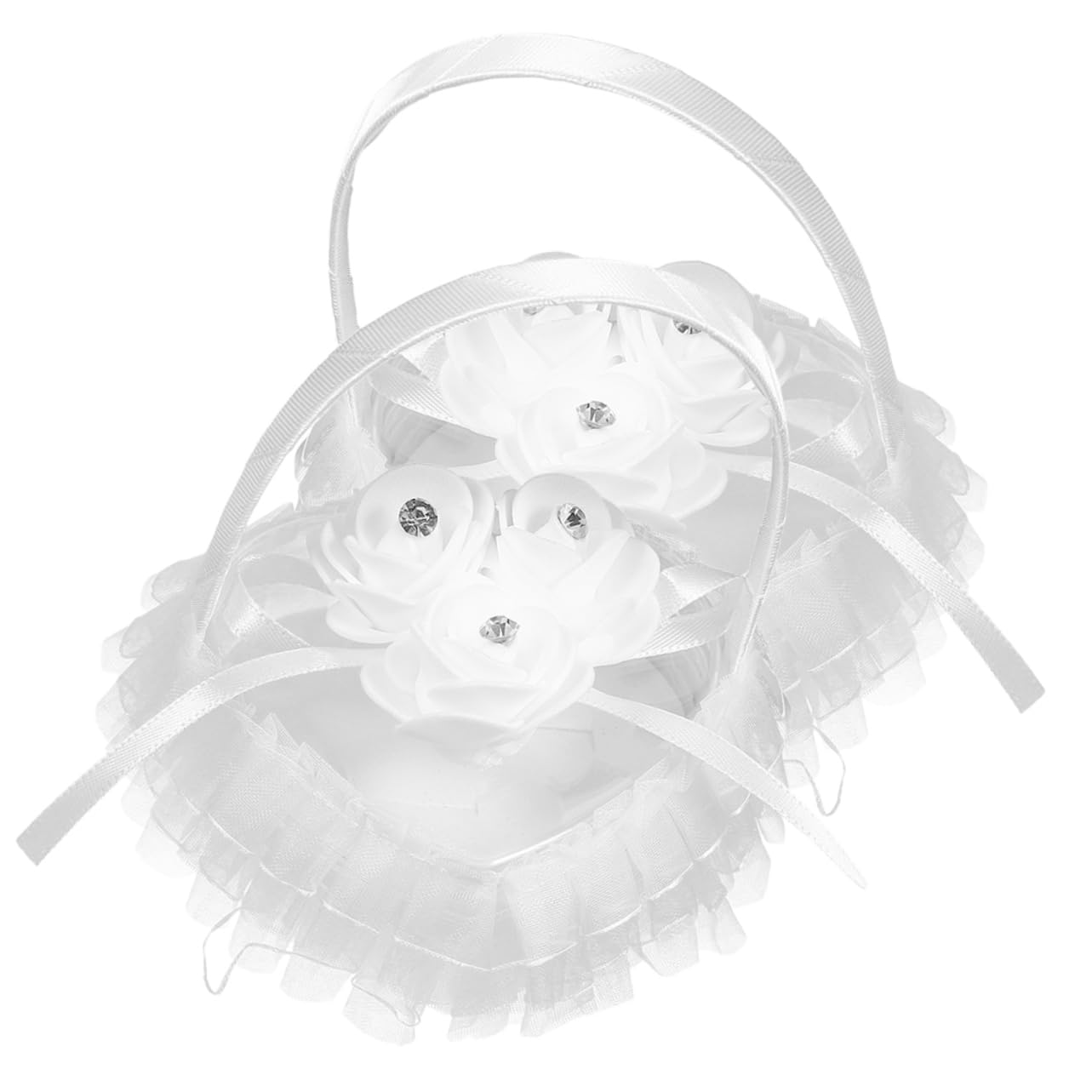 Ciieeo 8stücke Herzform Hochzeitsringkissen Mit Elegantem Design Für Trauungen Und Verlobungsfeiern Handgefertigt Mit Zarten Details Und Kristallen Romantische Hochzeitsaccessoires