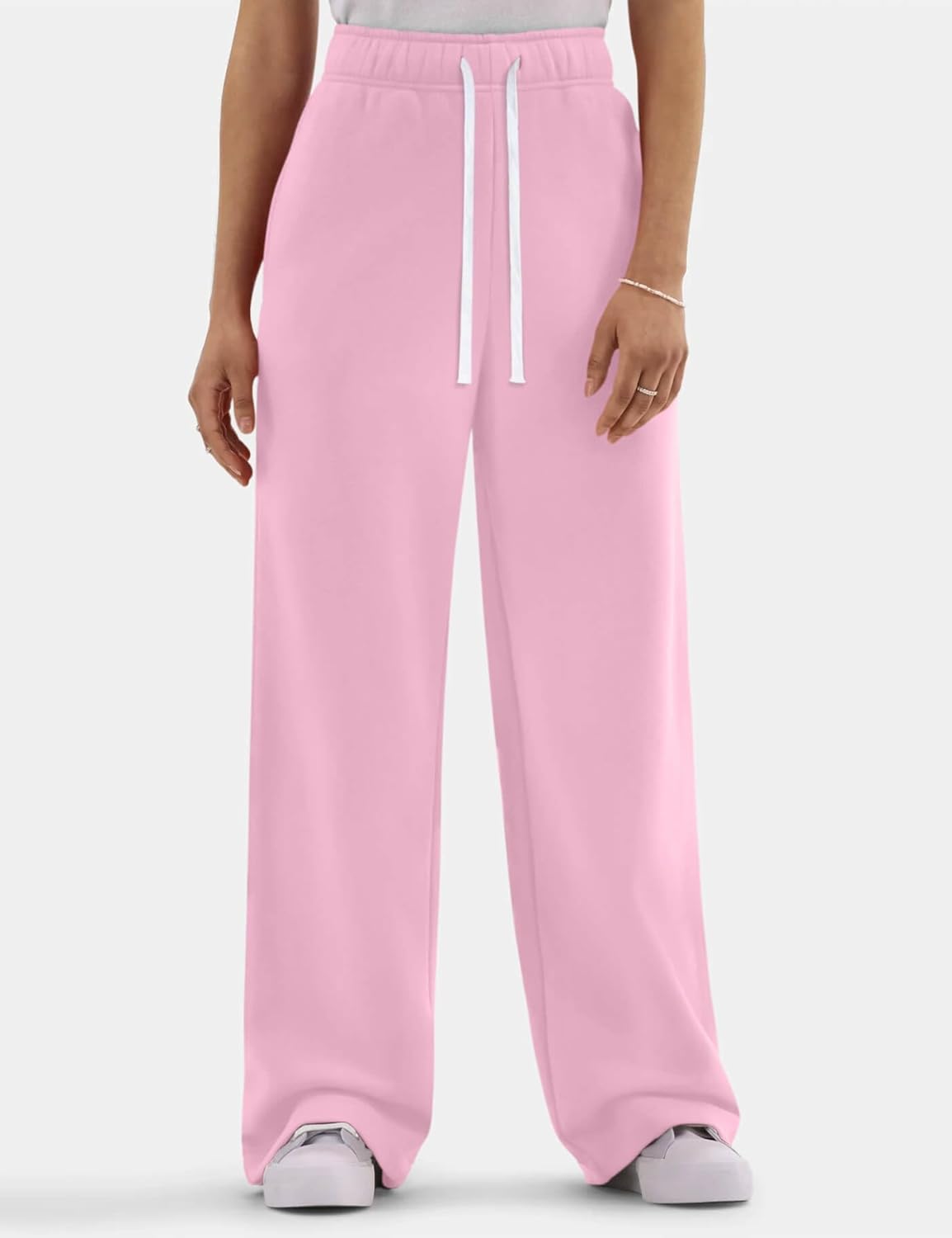 HeSaYep Women's Fleece Lined Sweatpants 2025 Winter Thermal Wide Leg Cotton Baggy Sweat Pants with Pockets - Image 5