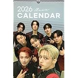 ATEEZ エーティーズ グッズ 大判 壁掛け カレンダー 2026年 (令和8年) + カレンダーステッカーセット K-POP