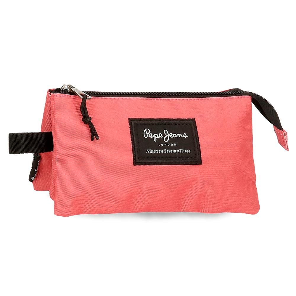 Pepe Jeans Aris Triple Case Pink 22x12x5 cm Polyester, Pink, Triple Case