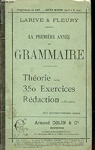 Livre Ancien 1924 – La Troisième Année De Grammaire – Larive Et Fleury – École D'autrefois