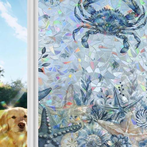 Película para ventana Rainbow estilo vitral 17.7x39.3 pulgadas miniatura 1