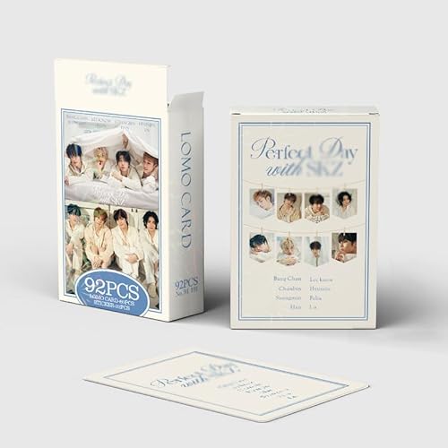 92 peças Stray-Kids Perfect Day com cartões fotográficos S-K-Z para meninos e meninas (pacote com 60