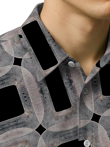 Image of BULLMER Trendy Regular Fit Cotton Blend Printed Casual Half Sleeve Shirt for Men | Stylish Mens Casual Shirts | Shirts for Men