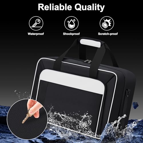 Image of GDNasist Carrying Case Fit for PS5, Travel Thickened Protective Bag Compatible with Playstation 5 Console, Headset, PS5 Controller, Game Discs, and Gaming Accessories, White