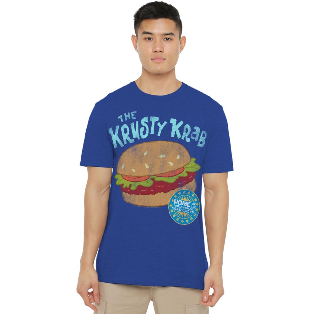 Spongebob Krusty Krab T-Shirt - Royal Blue - M