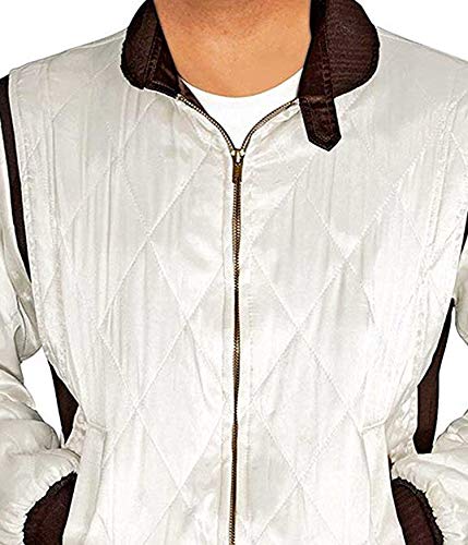 Blingsoul Quilted Style Lightweight Satin Bomber Jacket Men4