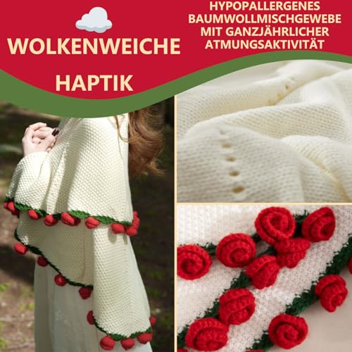 Couverture de bouquet de fleurs prête à l'emploi tricotée main - 5