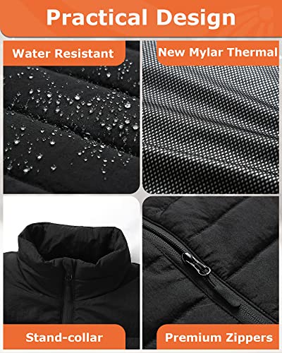 Venustas Men's Heated Vest With Battery Pack 7.4V, Ultra-Thin Carbon Fiber, Suitable For Winter Outdoor Hunting Skiing #TOP3