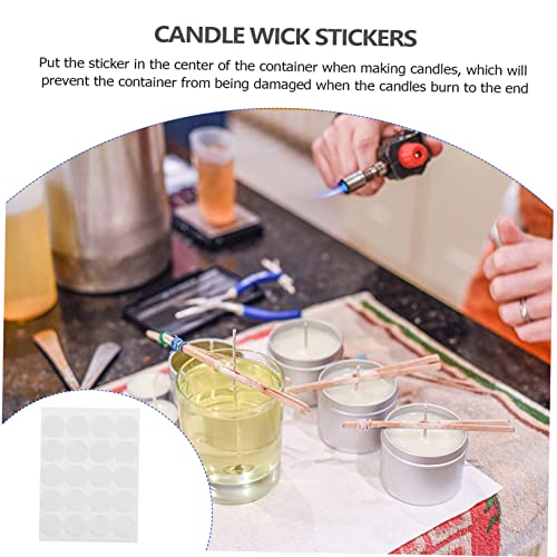 20 piezas Accesorios para hacer velas Cinta adhesiva redonda de espuma para mechas miniatura 6