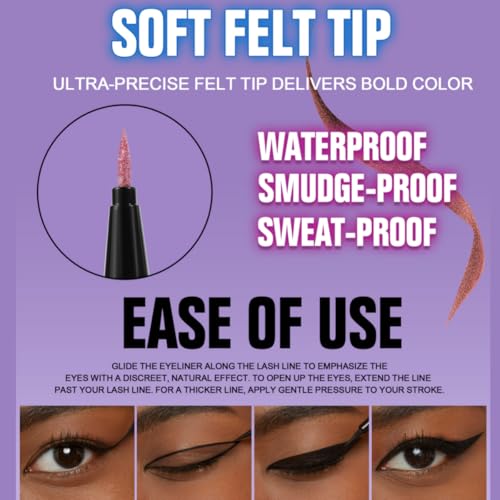 ONarisae liquid eye liner pencil long lasting stage makeup metallic high pigment colored eyeliner Yellow — view 5