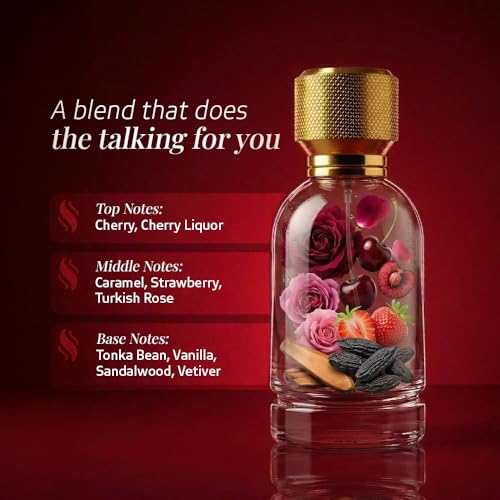 Image of Wet Cherry Perfume | Eau De Parfum (EDP) 50 ML | Luxury Unisex Perfume | Long Lasting Fragrance | Sweet Cherry, Sandalwood, Vanilla & Turkish Rose Notes | Crafted for Men & Women