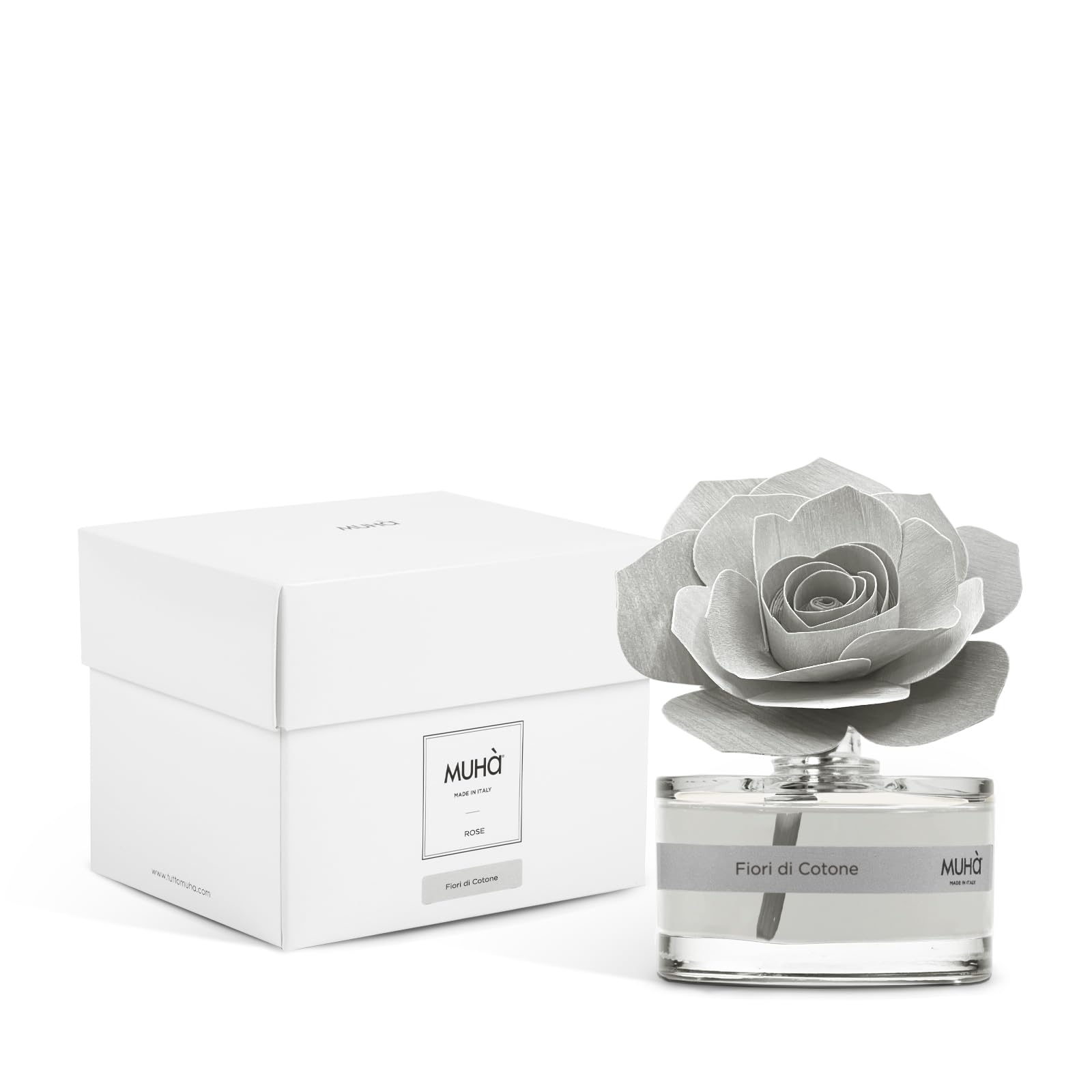 MUHA' | Luchtverfrisser Peony Diffuser, Katoen Bloesem, Kamer Diffuser, Formaat 100ml