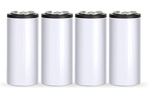 PYD 12oz Sublimation Slim Skinny White Can Cooler