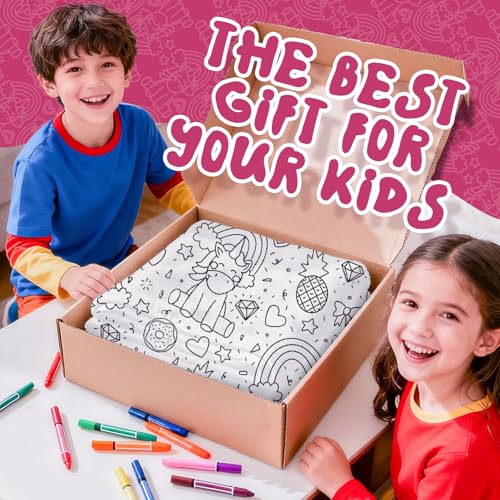 Image of Wearable Blanket Hoodie for Kids, Coloring Teen Hoodie Blanket