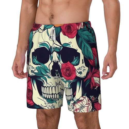 Vêtements de plage décontractés style crâne floral - 2