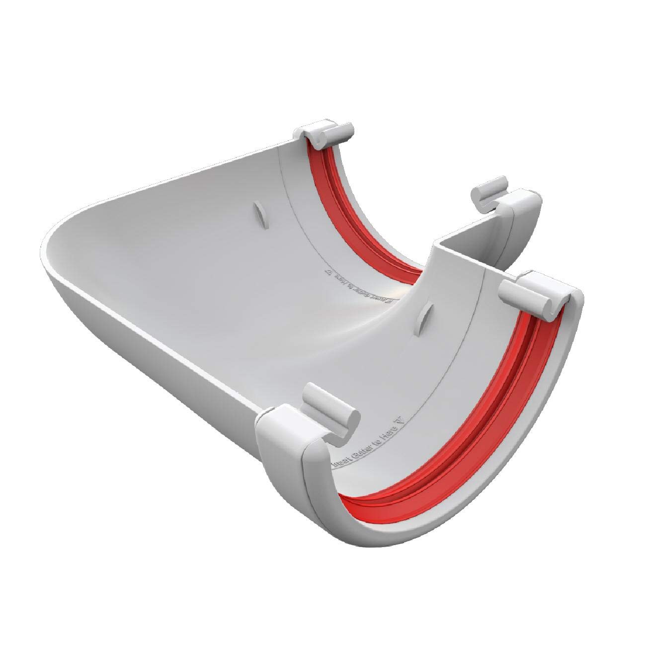 Freeflow White Round Gutter 90 Degree Angle Joint, 112Mm Rain Water Systems