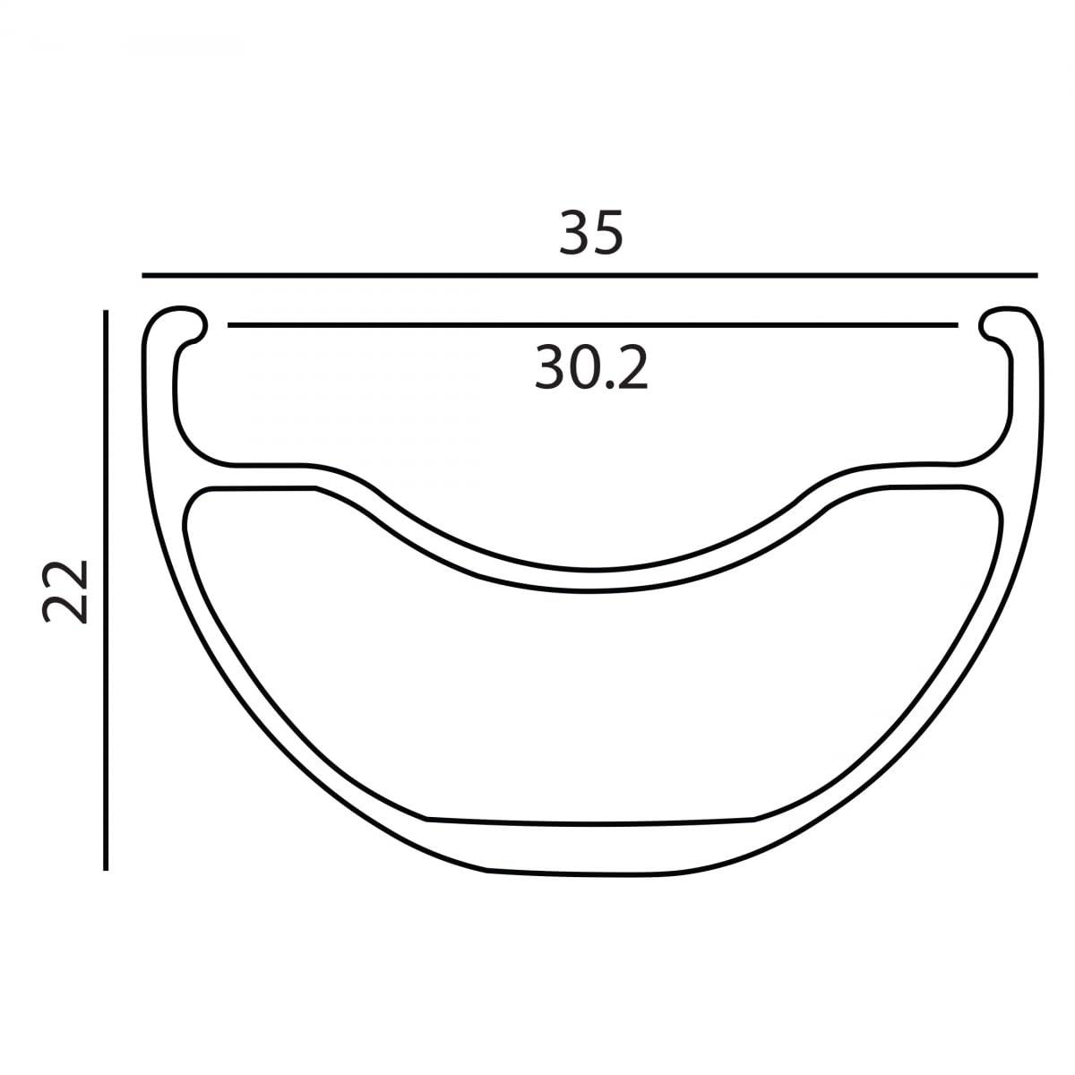 Velocity A23 700c 32h All Black Rim Non-Machined Sidewall