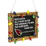 FOCO Arizona Cardinals Official NFL 3 inch x 4 inch Chalkboard Sign Resin Christmas Ornament
