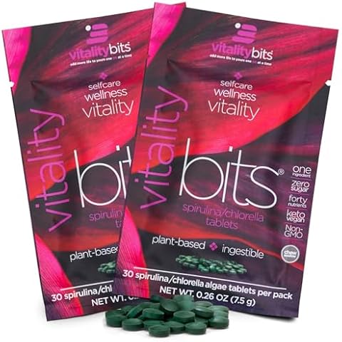 VITALITYbits Organic Blended Spirulina & Chlorella Algae Tablets Cover