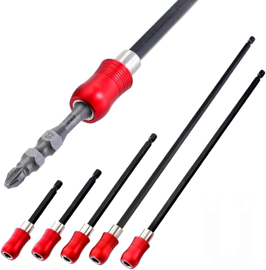 AXINTONG 6PCS 60300mm 1/4" Hex Impact Screwdriver Bit Holder