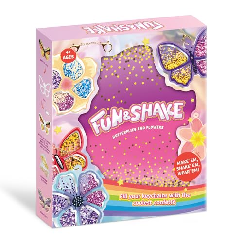 MZYTOZA Fun & Shake DIY Glitter Craft Kit with Keychains