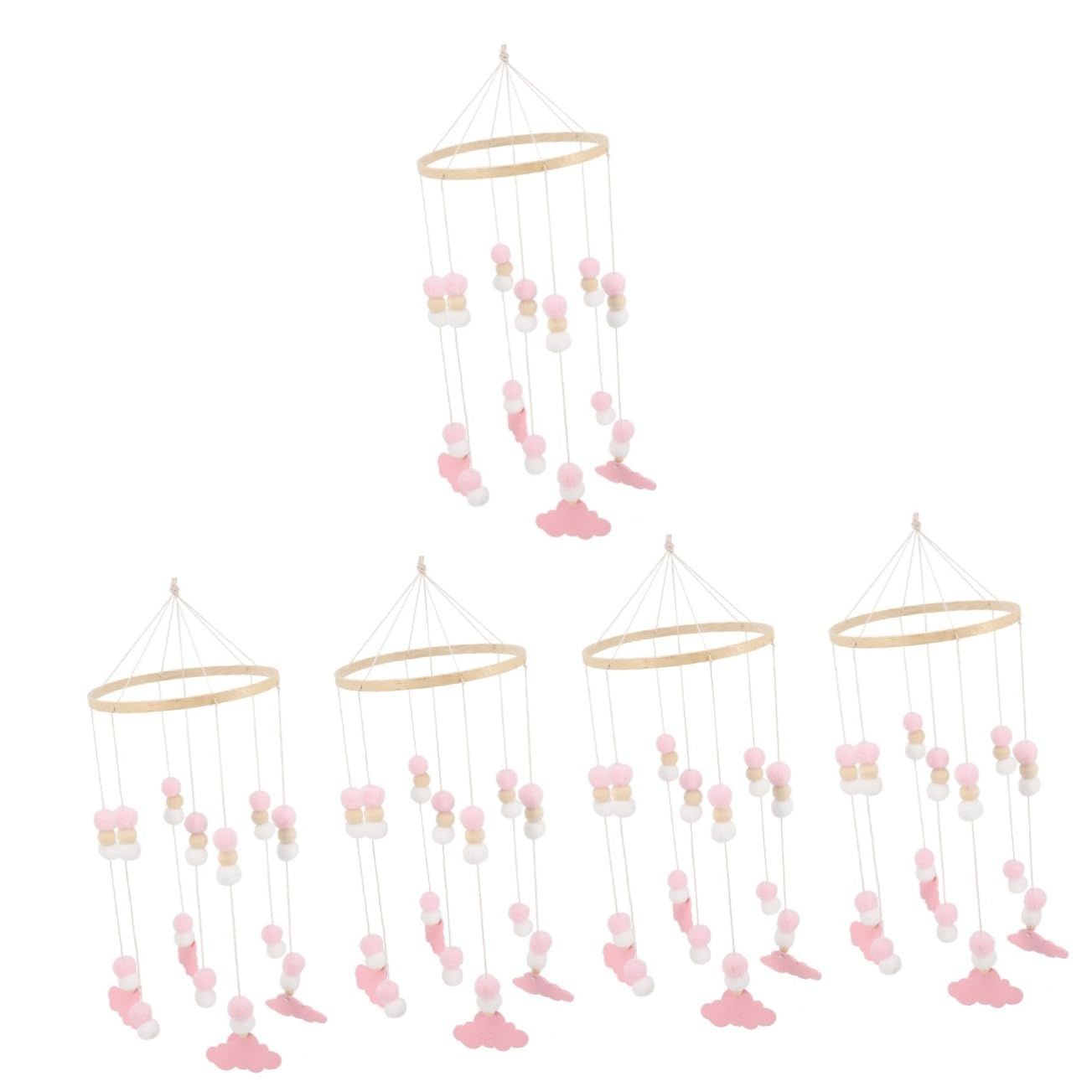 Toyvian 5piezas Móvil De Cuna Colgante De Estrellas y Elefante Para Bebés Decoración De Habitación Infantil Estimula La Coordinación Mano-ojo Materiales Seguros y Duraderos