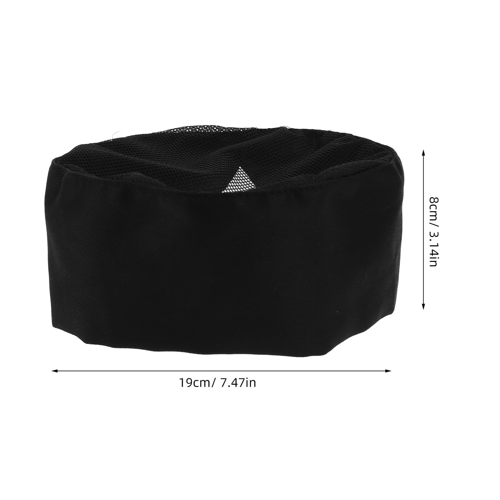 VALICLUD 4 Piezas Gorros de Chef Unisex con Malla Transpirable para Cocina Profesional Unidades Negras de Algodón y Poliéster para Restaurantes y Hoteles