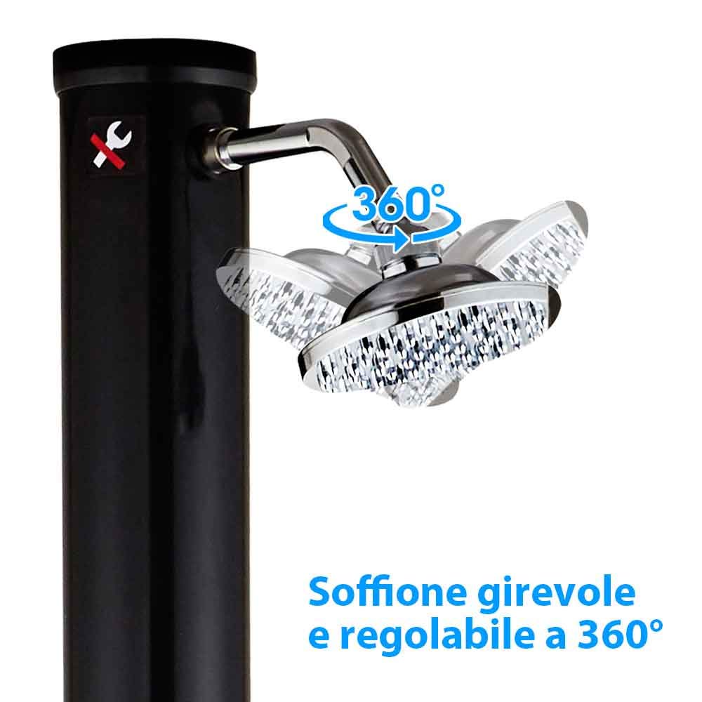 Doccia Solare Portatile Da Campeggio 20L - Serbatoio Nero Con Soffione Regolabile