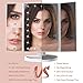 Makeup Mirror Vanity Mirror with Lights, 2X 3X 10X Magnification, Lighted Makeup Mirror, Touch Control, Trifold Makeup Mirror, Dual Power Supply, Portable LED Makeup Mirror, Women Gift (White+10X)