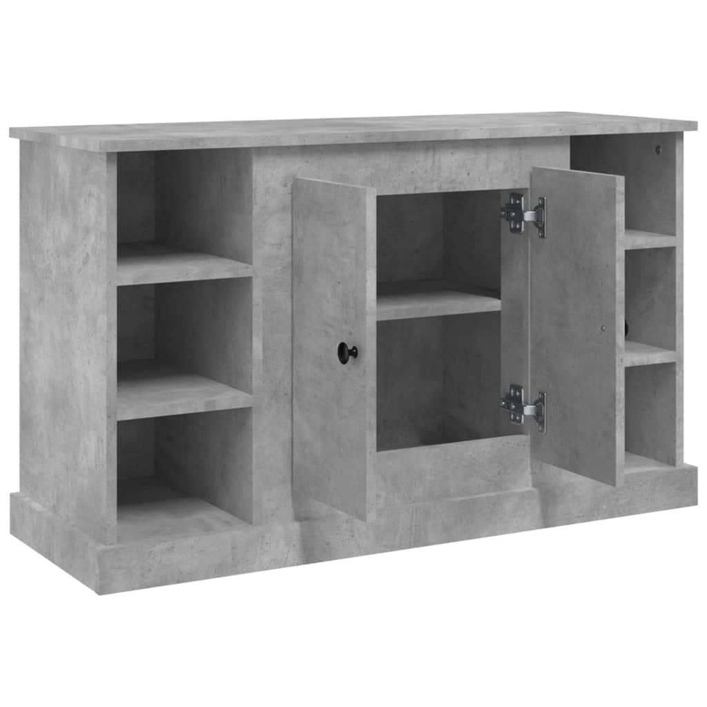 vidaXL Sideboard, Kommode mit viel Stauraum, Highboard Wohnzimmerschrank mit Türen, Schrank Anrichte Beistellschrank, Betongrau Holzwerkstoff